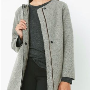 Roots Parkland coat jacket large zipper gray